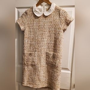 Forever 21 Girls Tweed Dress- front pockets and white collar. Sz 13/14